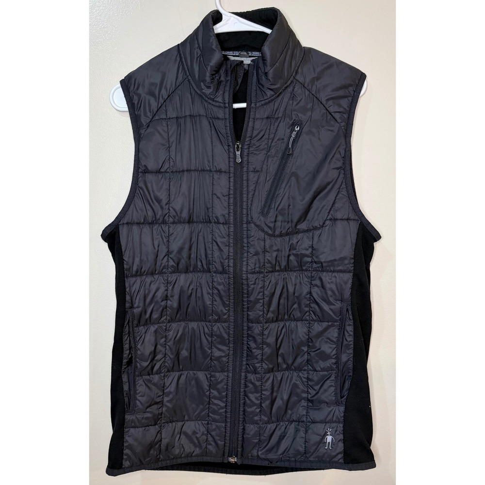 Smartwool PhD SmartLoft Divide Vest Mens Med Black Merino Wool Insulated‎ SP623
